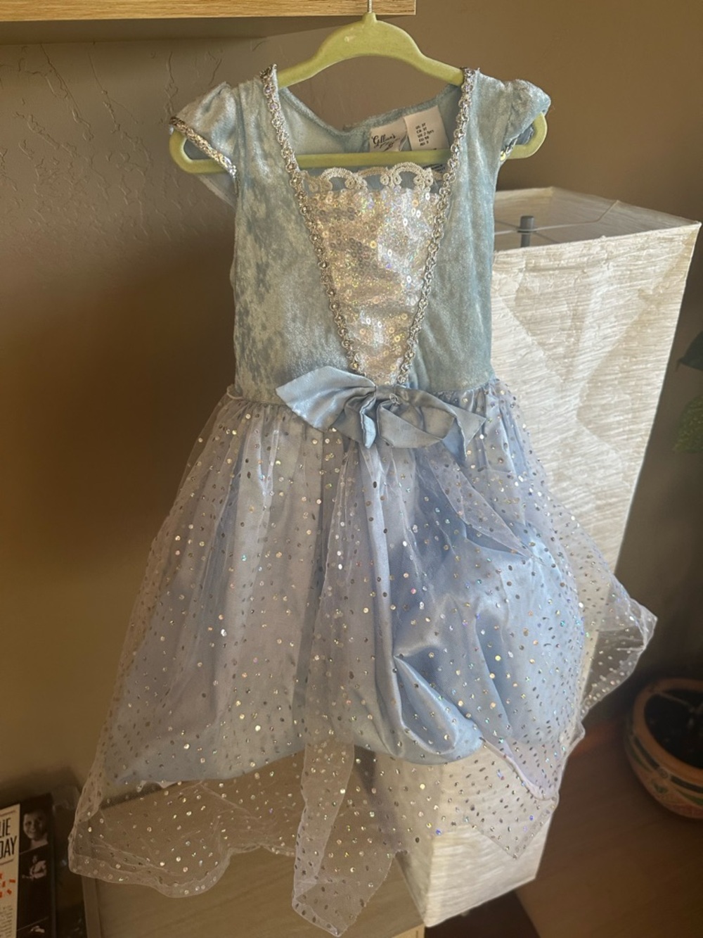Girls Light Blue Sparkle Princess Costume Dress